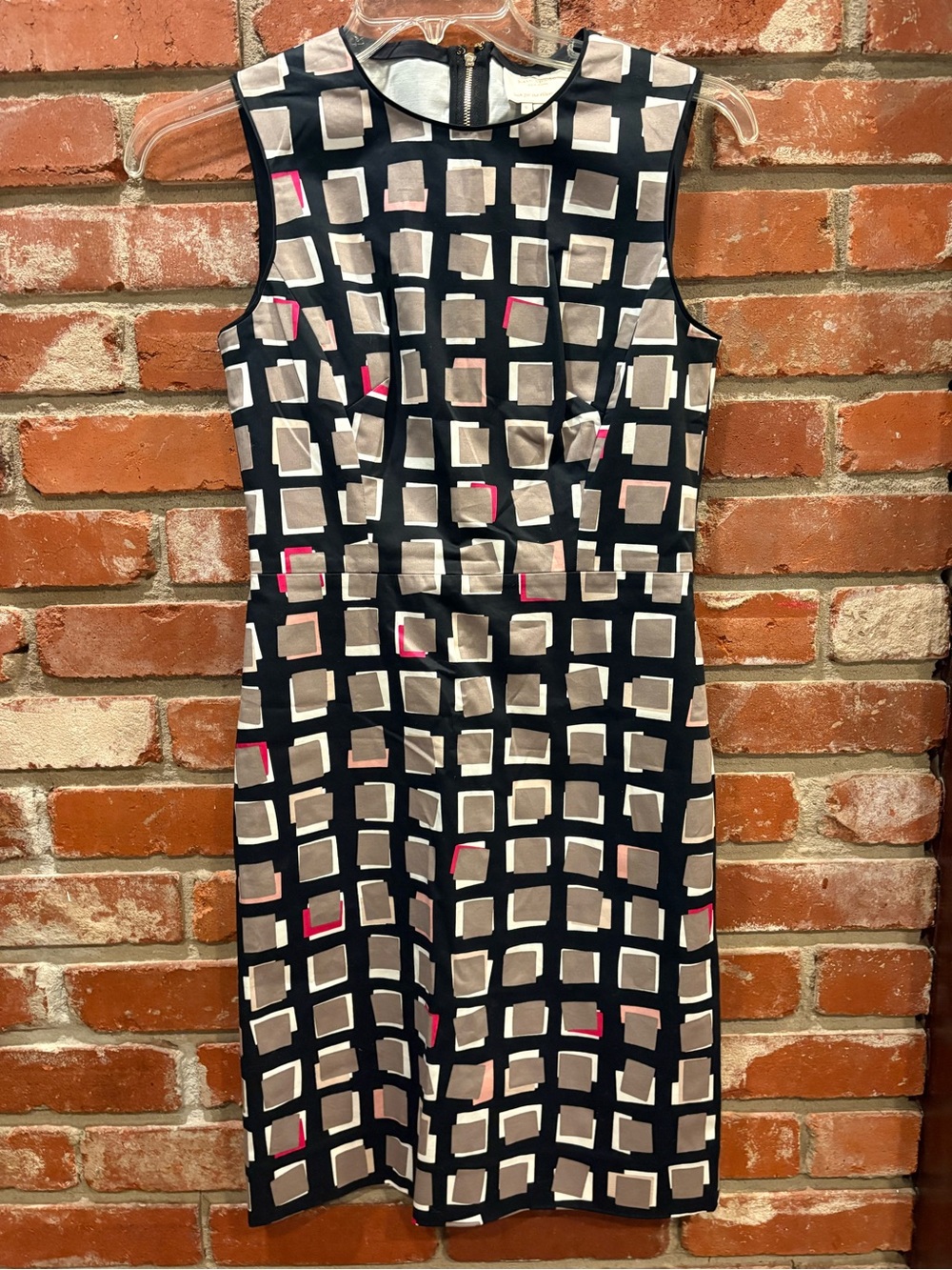 Kate Spade New York Geometric Square Print Shift Dress Size 6